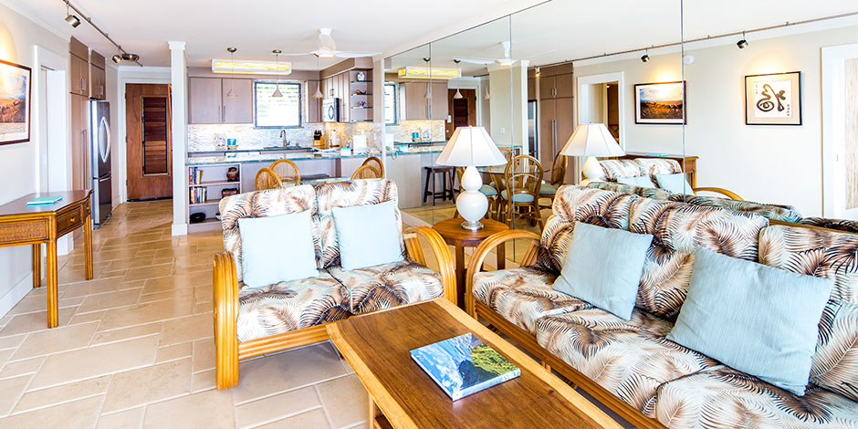 Interior room at Poipu Shores Resort